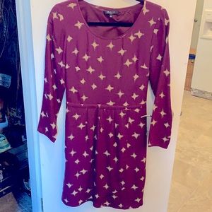 Madewell Silk printed dress with pockets!